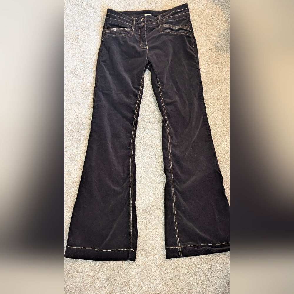 Cache Black Pants with Gold Buttons Size 6
